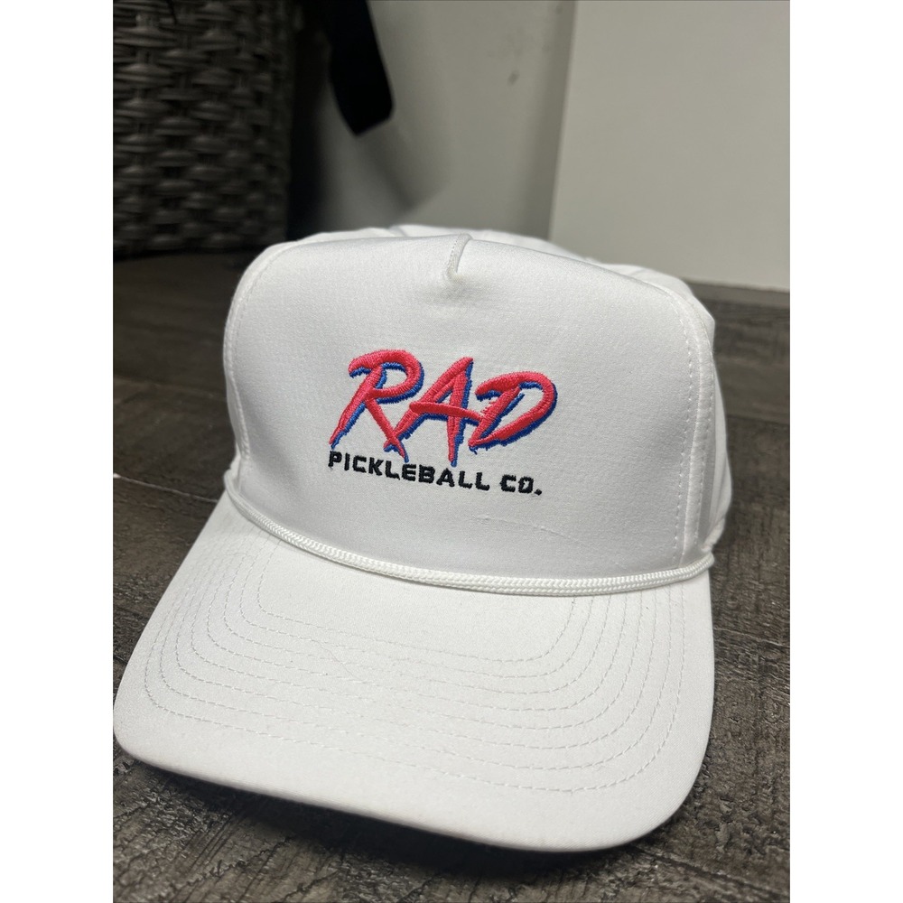 RAD Lightweight Pickleball‎ hat White Performance Rope Snapback Cap